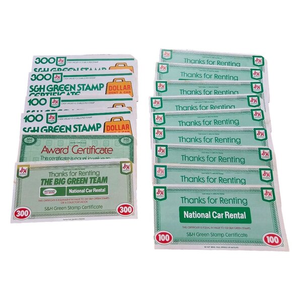 S&H Green Top Value Stamp Books Certificates Collection Vintage Saver Book Weis - Picture 4 of 10